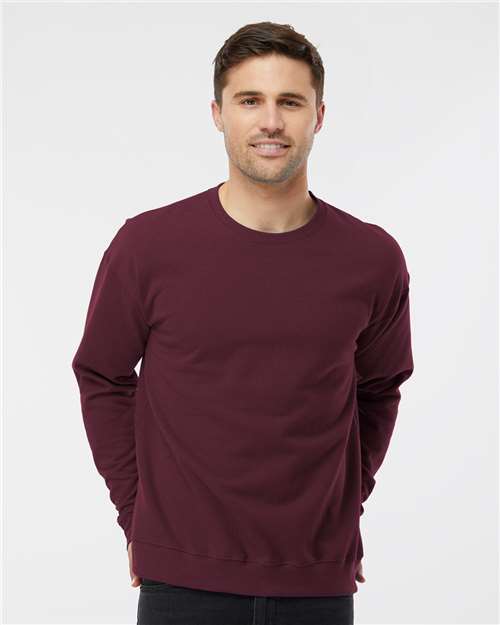 Tultex 340 Unisex Fleece Crewneck Sweatshirt - Maroon - model front