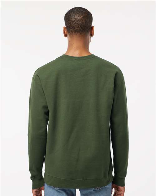 Tultex 340 Unisex Fleece Crewneck Sweatshirt - Military Green - model back