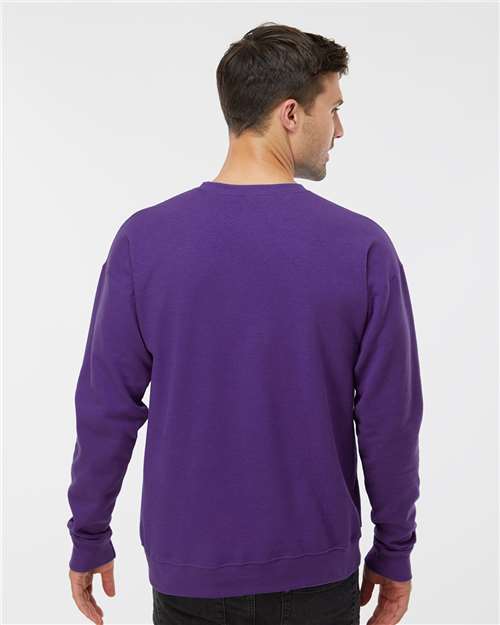 Tultex 340 Unisex Fleece Crewneck Sweatshirt - Purple - model back