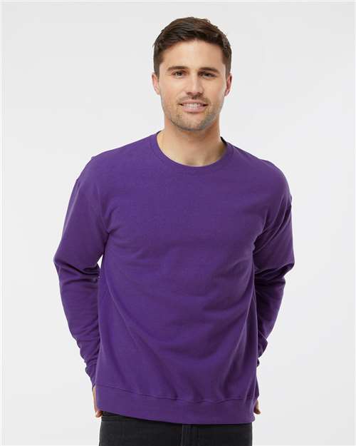 Tultex 340 Unisex Fleece Crewneck Sweatshirt - Purple - model front