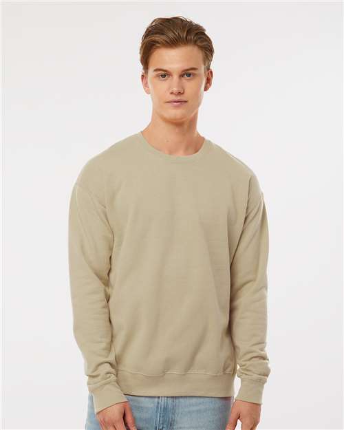 Tultex 340 Unisex Fleece Crewneck Sweatshirt - Sand - model front