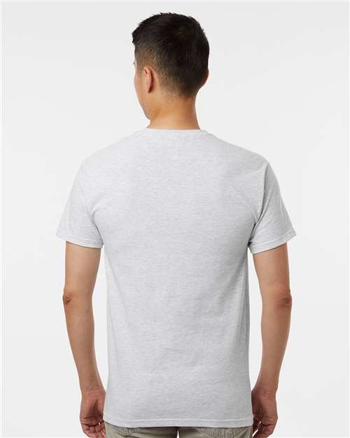 M&O 4800 Men's Gold Soft Touch T-Shirt - Ash - model back