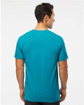 M&O 4800 Men's Gold Soft Touch T-Shirt - Tropical Blue - model back