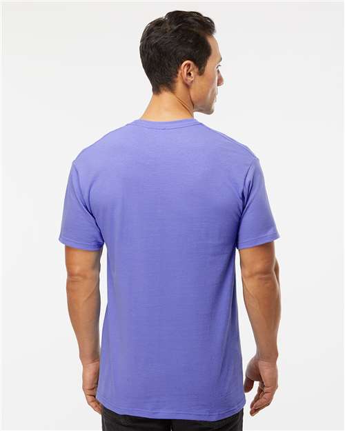 M&O 4800 Men's Gold Soft Touch T-Shirt - Violet - model back