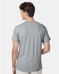 Hanes 42TB Perfect-T Triblend T-Shirt - Silverstone Heather - model back