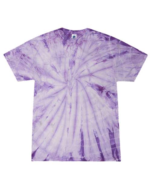 Colortone 1000 Unisex Multi-Color Tie-Dyed T-Shirt - Spider Lavender - front