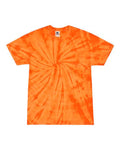Colortone 1000 Unisex Multi-Color Tie-Dyed T-Shirt - Spider Orange - front