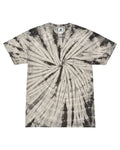 Colortone 1000 Unisex Multi-Color Tie-Dyed T-Shirt - Spider Grey - front