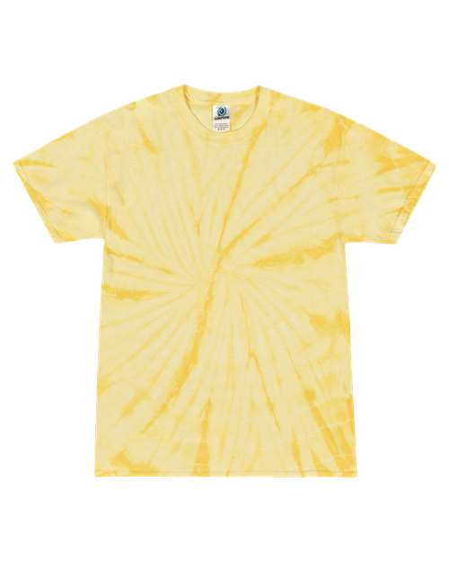 Colortone 1000Y Youth Multi-Color Tie-Dyed T-Shirt - Spider Dandelion - front