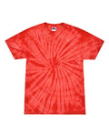 Colortone 1000Y Youth Multi-Color Tie-Dyed T-Shirt - Spider Red - front
