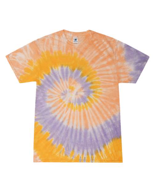 Colortone 1000Y Youth Multi-Color Tie-Dyed T-Shirt - Sunflower - front