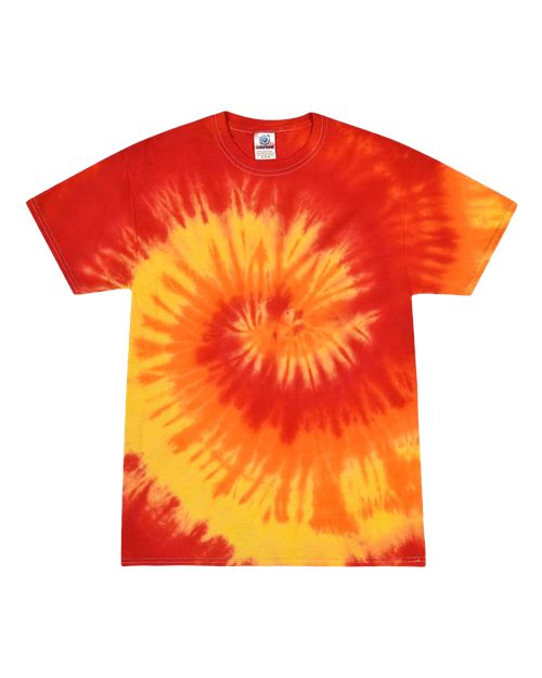 Colortone 1000Y Youth Multi-Color Tie-Dyed T-Shirt - Blaze - front