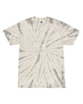 Colortone 1000Y Youth Multi-Color Tie-Dyed T-Shirt - Spider Silver - front