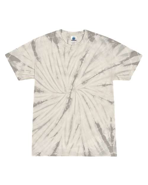 Colortone 1000Y Youth Multi-Color Tie-Dyed T-Shirt - Spider Silver - front