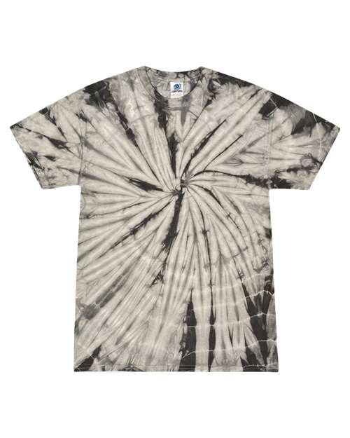 Colortone 1000Y Youth Multi-Color Tie-Dyed T-Shirt - Spider Grey - front
