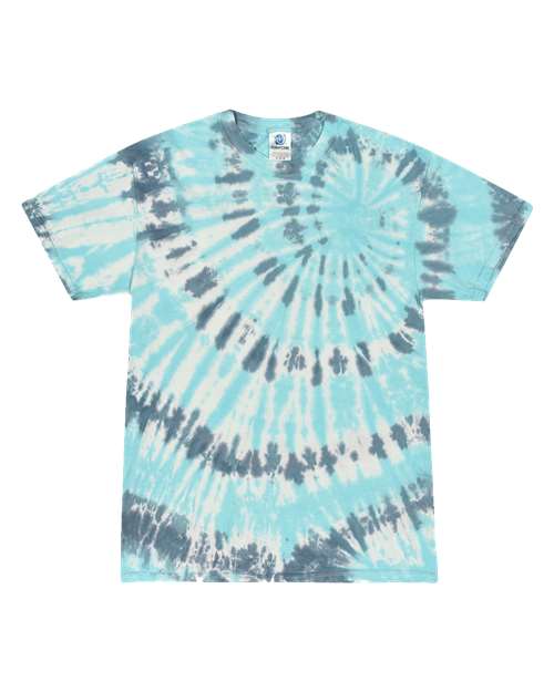 Colortone 1000Y Youth Multi-Color Tie-Dyed T-Shirt - Coral Reef - front