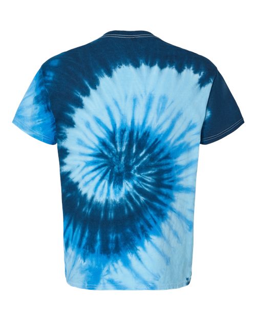 Colortone 1000Y Youth Multi-Color Tie-Dyed T-Shirt - Blue Ocean - back