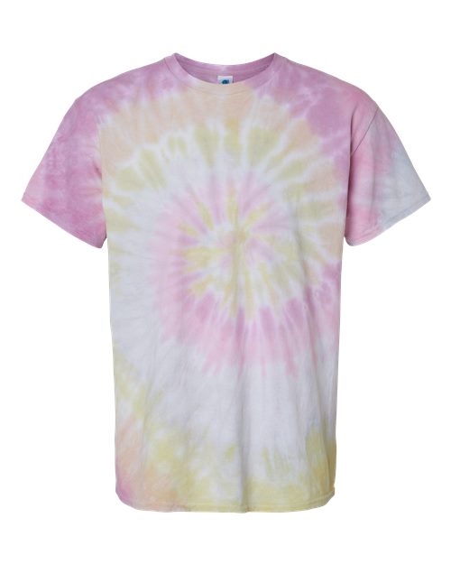 Colortone 1000Y Youth Multi-Color Tie-Dyed T-Shirt - Desert Rose - front