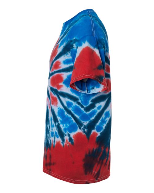 Colortone 1000Y Youth Multi-Color Tie-Dyed T-Shirt - Independence - side