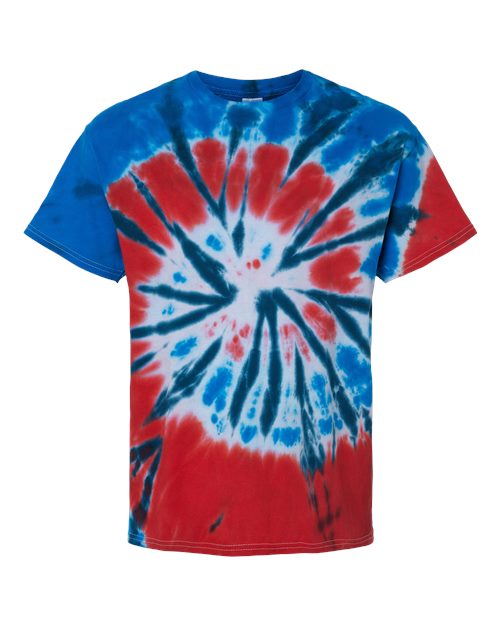 Colortone 1000Y Youth Multi-Color Tie-Dyed T-Shirt - Independence - front