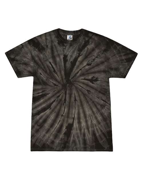 Colortone 1000Y Youth Multi-Color Tie-Dyed T-Shirt - Spider Black - front