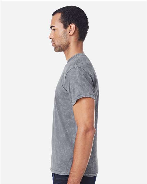 Colortone 1300 Unisex Mineral Wash T-Shirt - Mineral Grey - model side