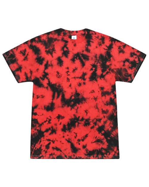 Colortone 1390 Unisex Crystal Wash T-Shirt - Crystal Red/ Black - front