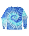 Colortone 2000 Unisex Tie-Dyed Long Sleeve T-Shirt - Blue Jerry - front