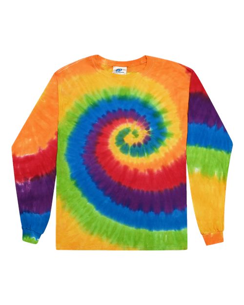 Colortone 2000 Unisex Tie-Dyed Long Sleeve T-Shirt - Prism - front