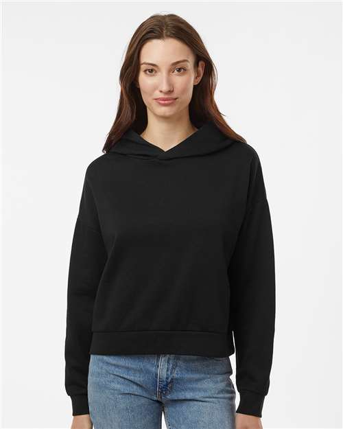 Independent Trading Co. PRM2600 Women's California Wave Wash Sunday Hooded Sweatshirt - Black - model front