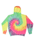 Colortone 8777 Unisex Tie-Dyed Hooded Sweatshirt - Minty Rainbow - front