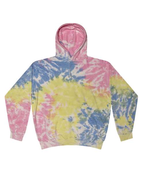 Colortone 8777 Unisex Tie-Dyed Hooded Sweatshirt - Sherbet - front