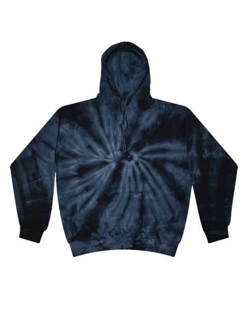 Colortone 8777 Unisex Tie-Dyed Hooded Sweatshirt - Spider Navy - front