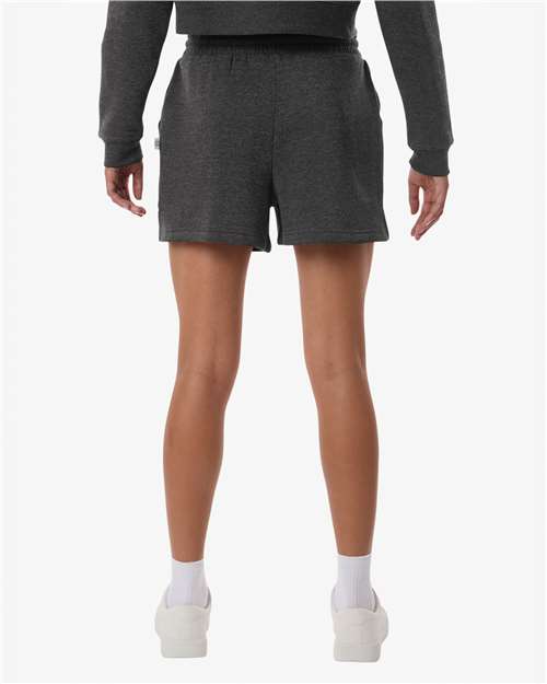Boxercraft BW6502 Women's Fleece Shorts - Charcoal Heather - model back