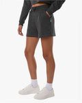 Boxercraft BW6502 Women's Fleece Shorts - Charcoal Heather - model side