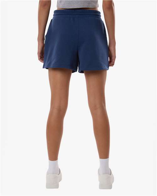 Boxercraft BW6502 Women's Fleece Shorts - Navy - model back