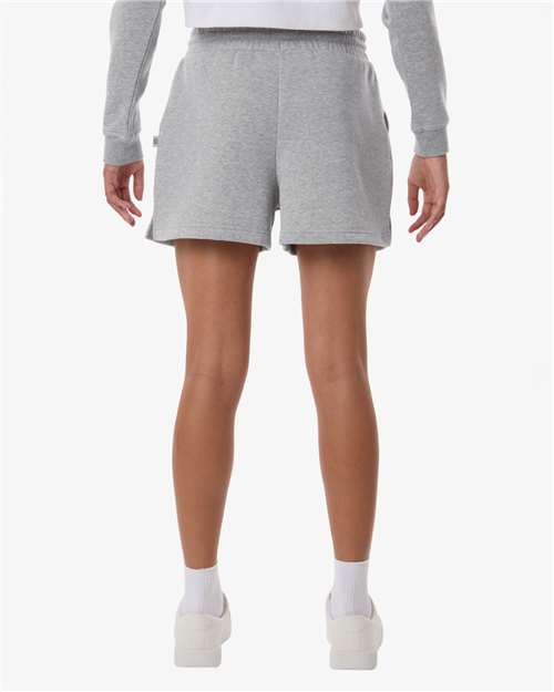 Boxercraft BW6502 Women's Fleece Shorts - Oxford Heather - model back