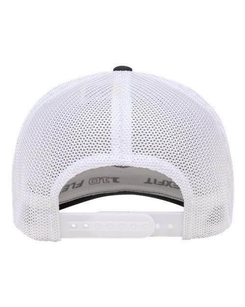Flexfit 110R 110 Recycled Mesh Cap - Black/ White - back