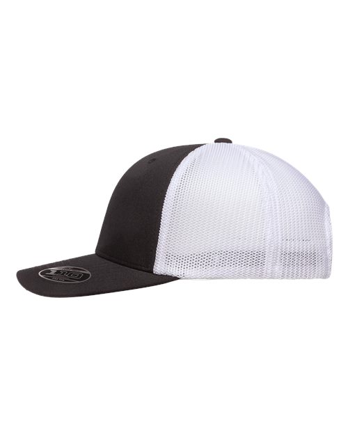 Flexfit 110R 110 Recycled Mesh Cap - Black/ White - side