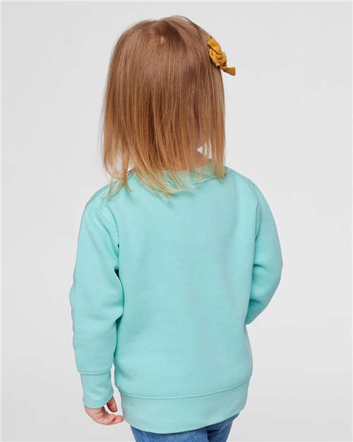 Rabbit Skins 3317 Toddler Fleece Crewneck Sweatshirt - Chill - model back