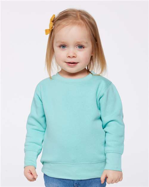 Rabbit Skins 3317 Toddler Fleece Crewneck Sweatshirt - Chill - model front