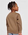 Rabbit Skins 3317 Toddler Fleece Crewneck Sweatshirt - Coyote Brown - model back