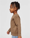 Rabbit Skins 3317 Toddler Fleece Crewneck Sweatshirt - Coyote Brown - model side