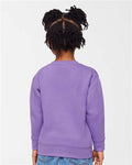 Rabbit Skins 3317 Toddler Fleece Crewneck Sweatshirt - Lavender - model back
