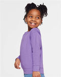 Rabbit Skins 3317 Toddler Fleece Crewneck Sweatshirt - Lavender - model side