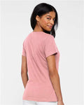 LAT 3516 Women's Fine Jersey Tee - Vintage Mauvelous - model back