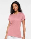 LAT 3516 Women's Fine Jersey Tee - Vintage Mauvelous - model front