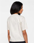 LAT 3518 Women's Boxy Tee - Natural Heather - model back