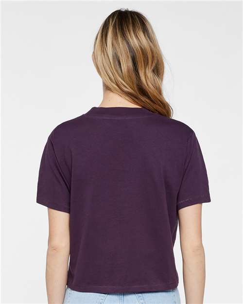 LAT 3518 Women's Boxy Tee - Plum - model back
