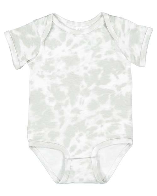 Rabbit Skins 4424 Infant Fine Jersey Bodysuit - Haze Tie Dye - front